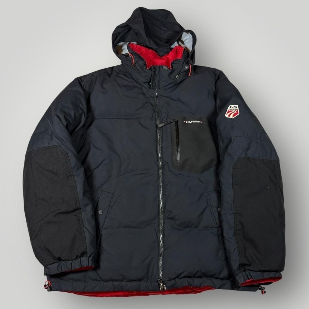 Vintage Tommy Hilfiger Jacket Mens XL‎ Puffer Reversible US Ski Team 2000s